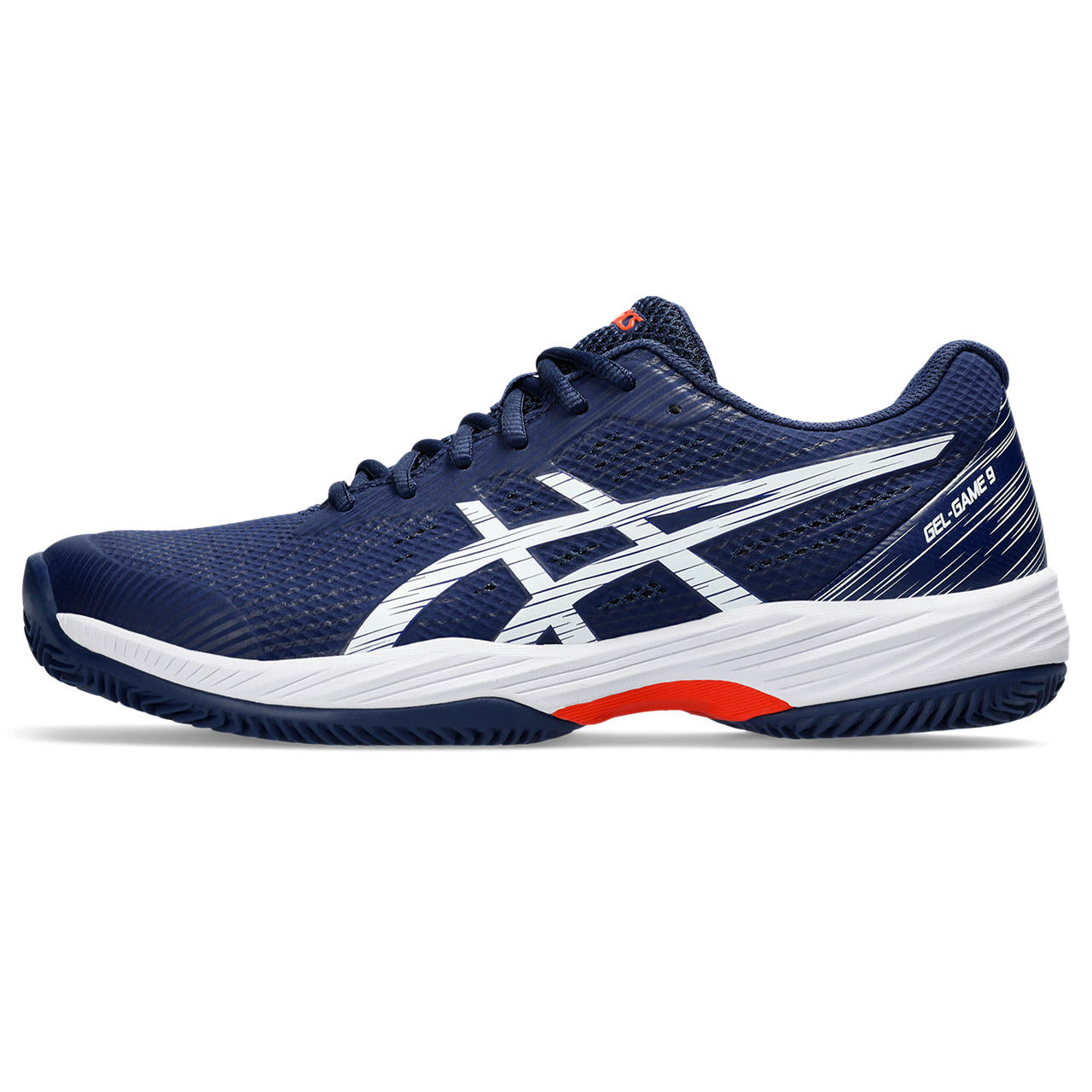 Asics Tennisschoen Gel Game 9 Clay / OC Heren Navy Weiß