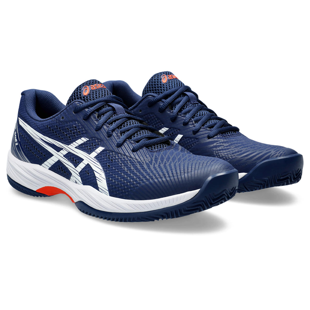 Asics Tennisschoen Gel Game 9 Clay / OC Heren Navy Weiß