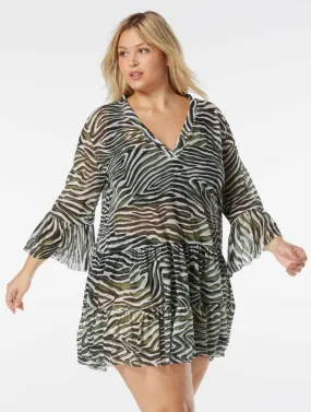  Coco Reef Enchant Cover Up Dress - Wild Zebra     