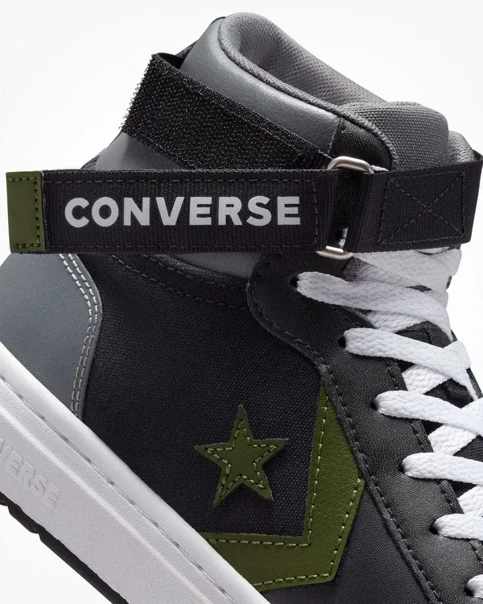 CONVERSE MEN'S PRO BLAZE V2 MID BLACK/GREEN SHOES