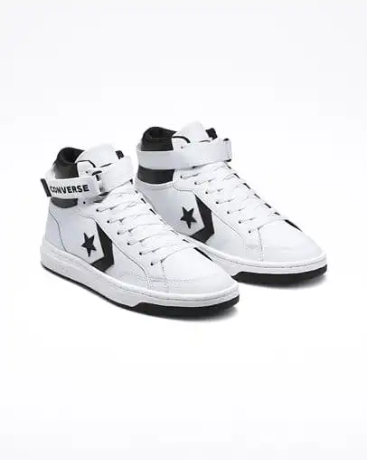 CONVERSE UNISEX PRO BLAZE CUP REMOVABLE STRAP MID WHITE SHOES