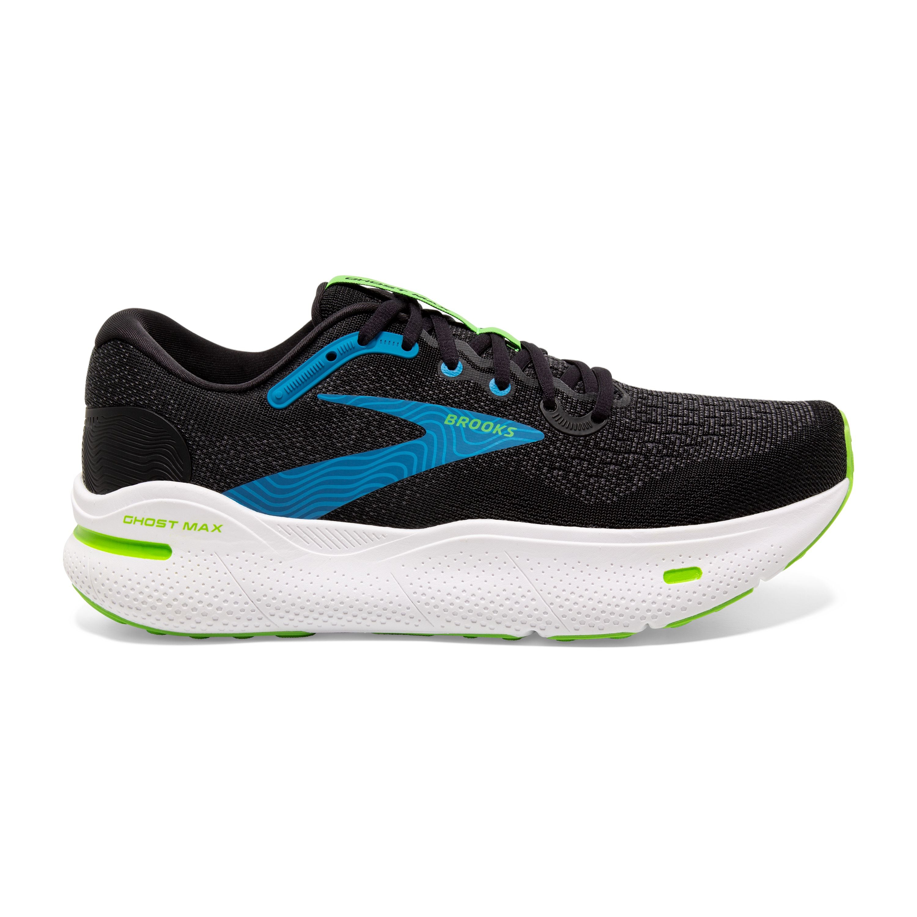 M Brooks Ghost Max Black/Atomic Blue/Jasmine