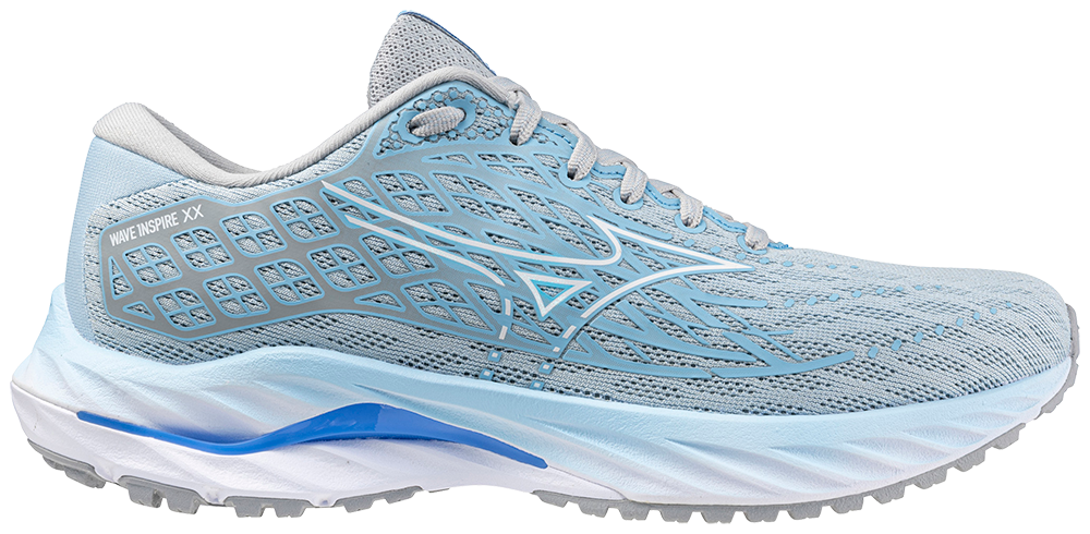 Mizuno Wave Inspire 20 (D Width) - Grey/Blue (Womens)