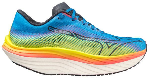 Mizuno Wave Rebellion Pro (D Width) - Bolt/Ombre Blue/Jet Blue (Mens)