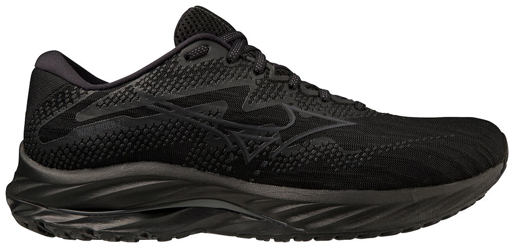 Mizuno Wave Rider 27 (2E Width) - Black/Ebony/Black  (Mens)