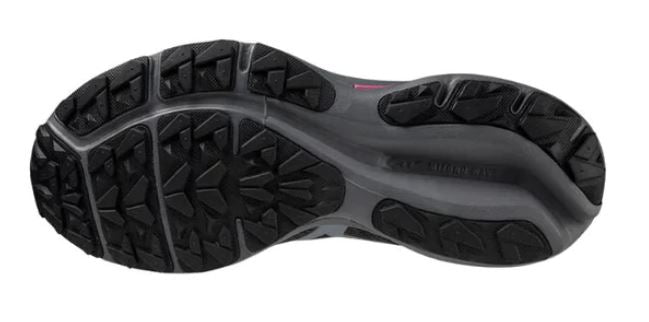 Mizuno Wave Rider GTX (D Width) - Black/Grey/Pink (Womens)