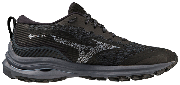 Mizuno Wave Rider GTX (D Width) - Black/Ombre Blue/Silverstar (Womens)