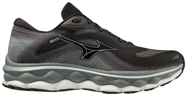 Mizuno Wave Sky 7 (2E Width) - Black Storm (Mens)