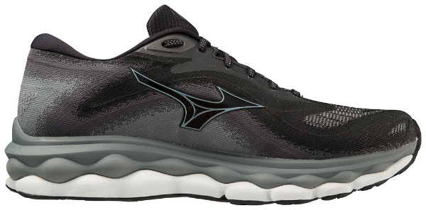 Mizuno Wave Sky 7 (2E Width) - Black Storm (Mens)