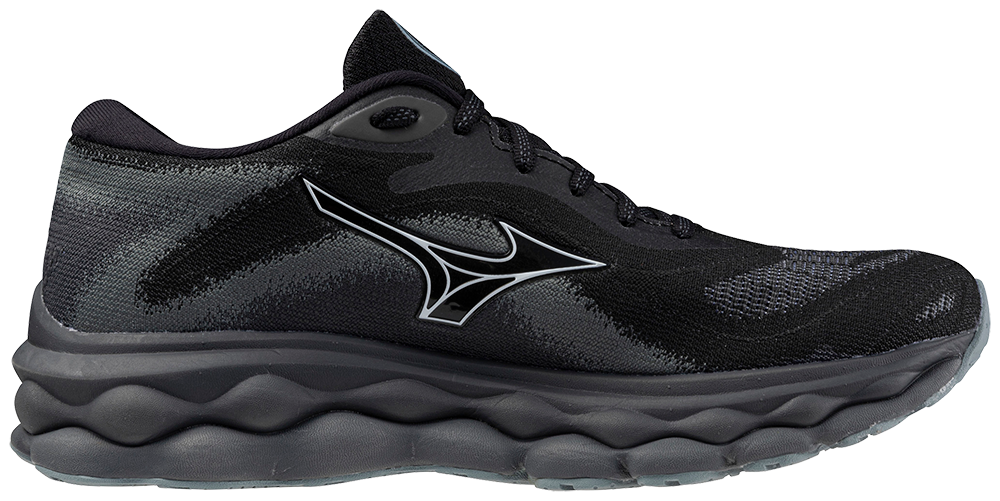 Mizuno Wave Sky 7 (D Width) - Black/White/Turbulence (Womens)