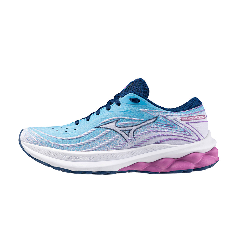 Mizuno Wave SkyRise 5 Azul Blanco Rosa