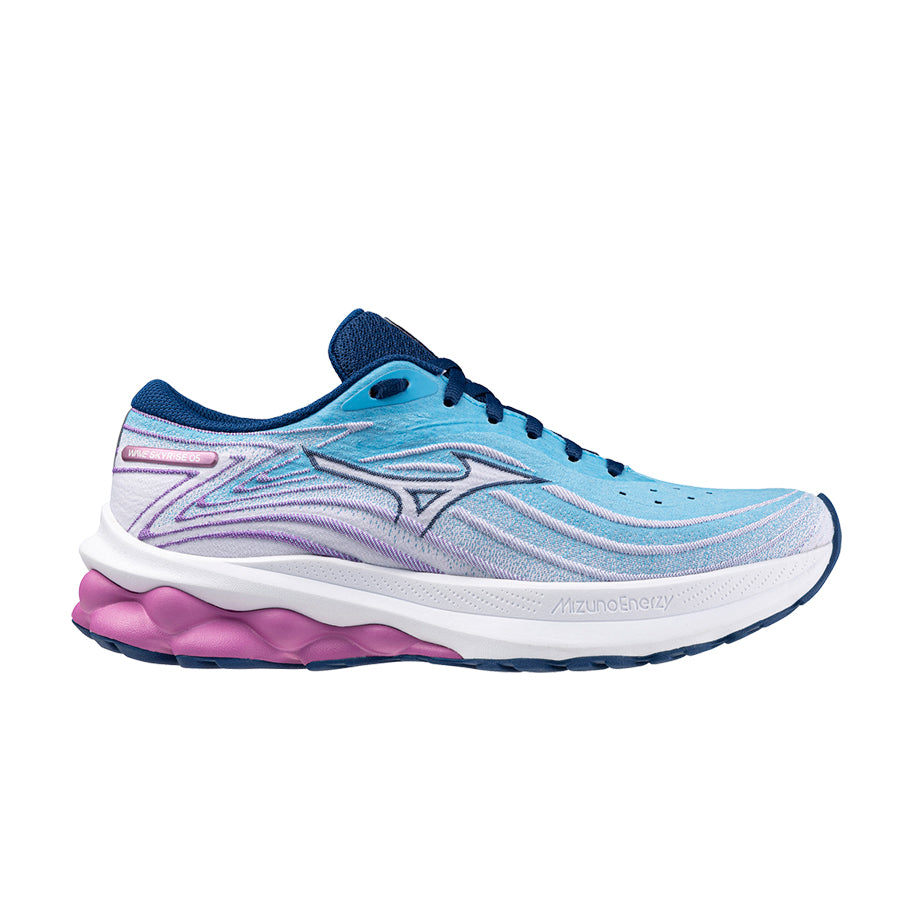 Mizuno Wave SkyRise 5 Azul Blanco Rosa