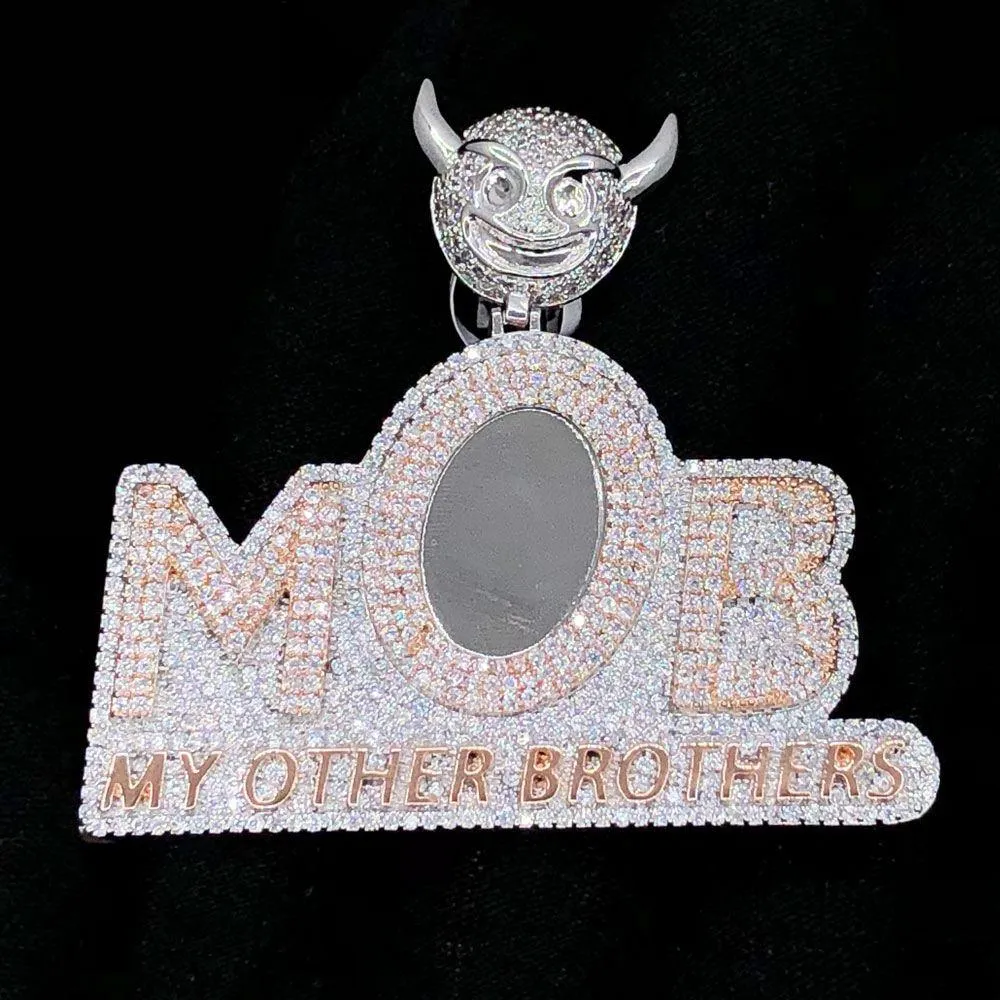 MOB My Other Brothers VVS CZ Hip Hop Bling Bling Pendant