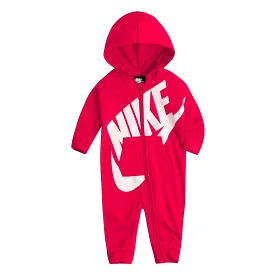 NIKE INFANT'S CHEVRON PINK COVERALL ONESIE