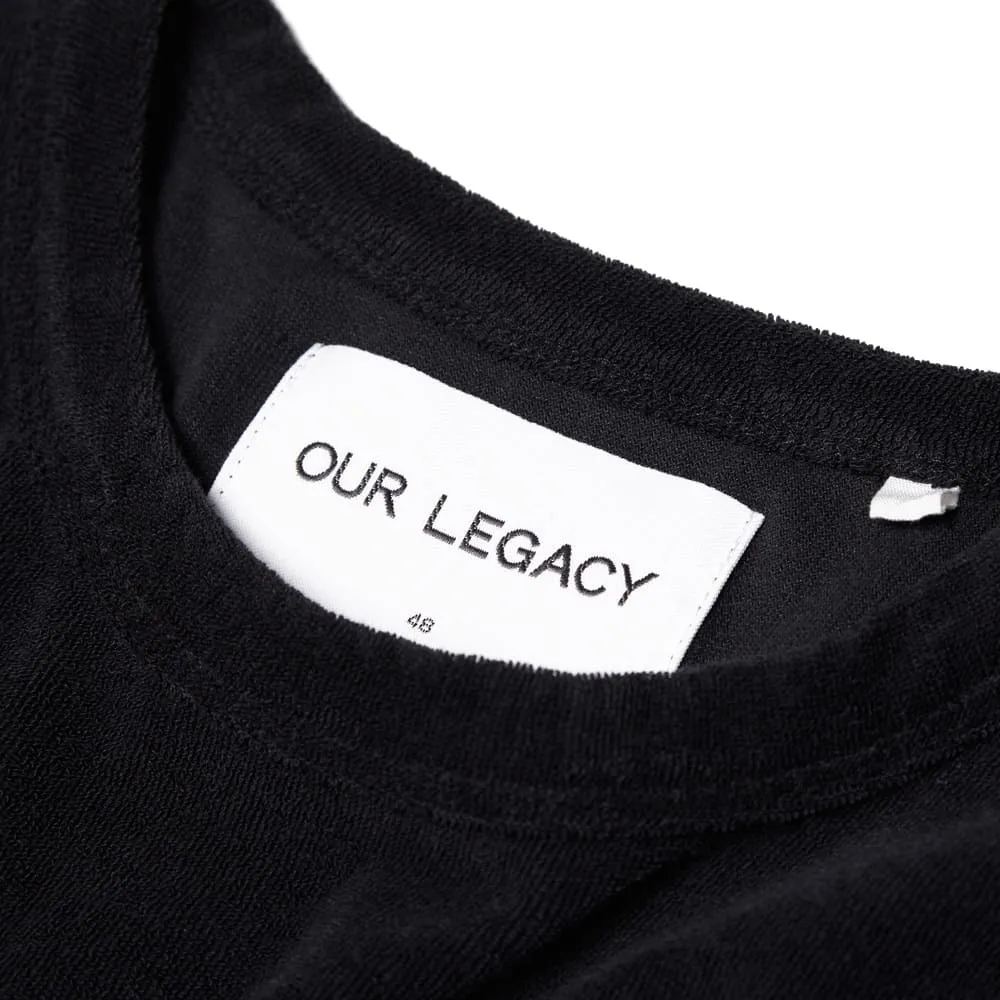 Our Legacy Long Sleeve TeeWashed Black Plain Frot