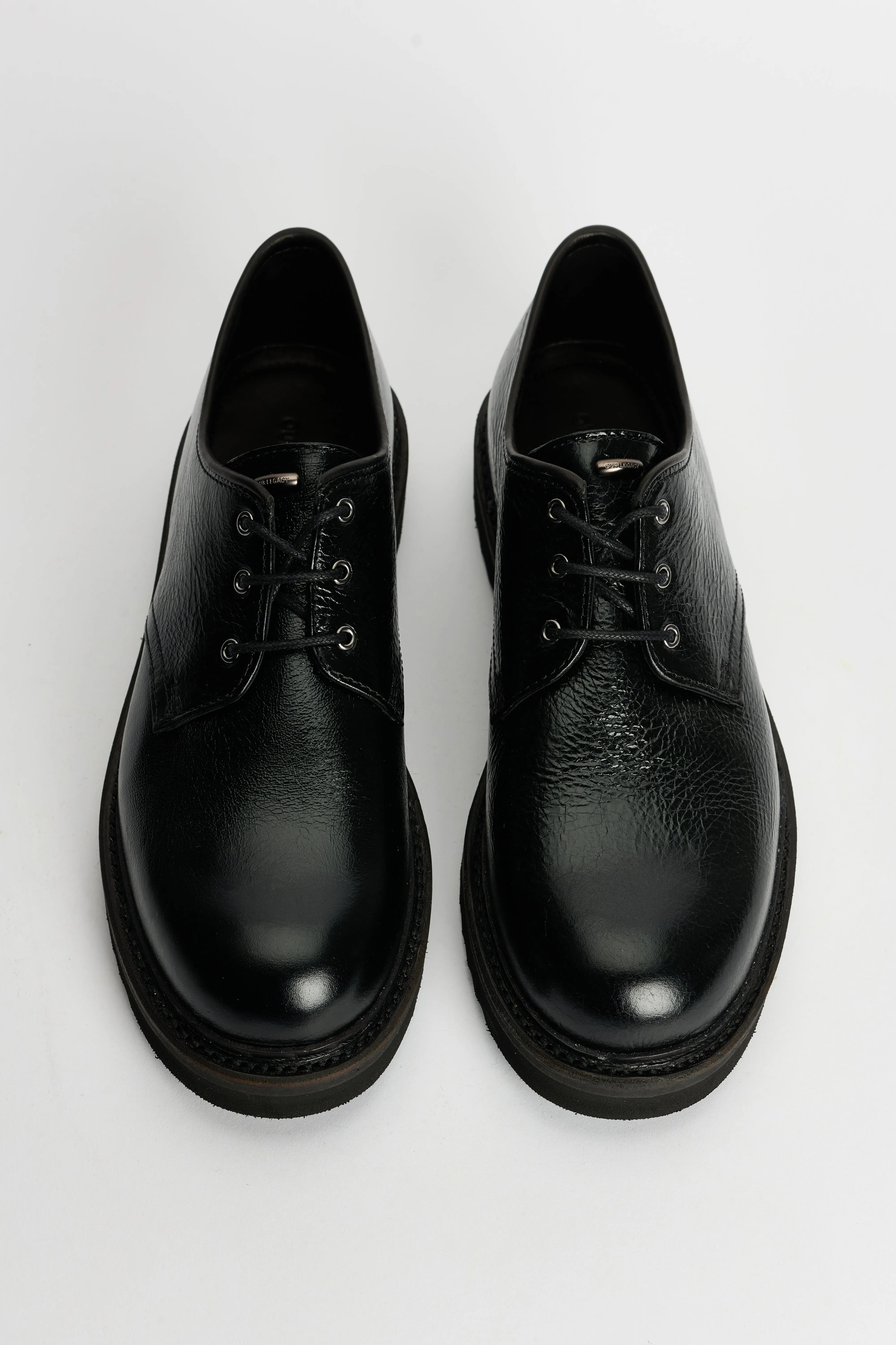 Our Legacy Trampler Shoes Cracked Patent Leather Black