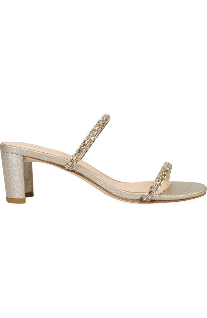 Pelle Moda Mirra Heel- Platinum Gold Metallic