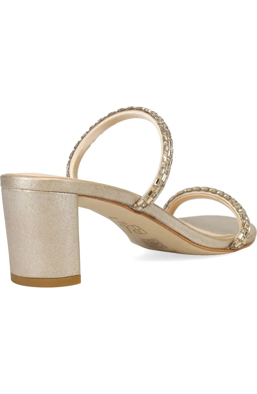 Pelle Moda Mirra Heel- Platinum Gold Metallic