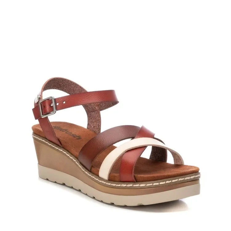 Refresh 171785 Sandali Donna con Zeppa Camel