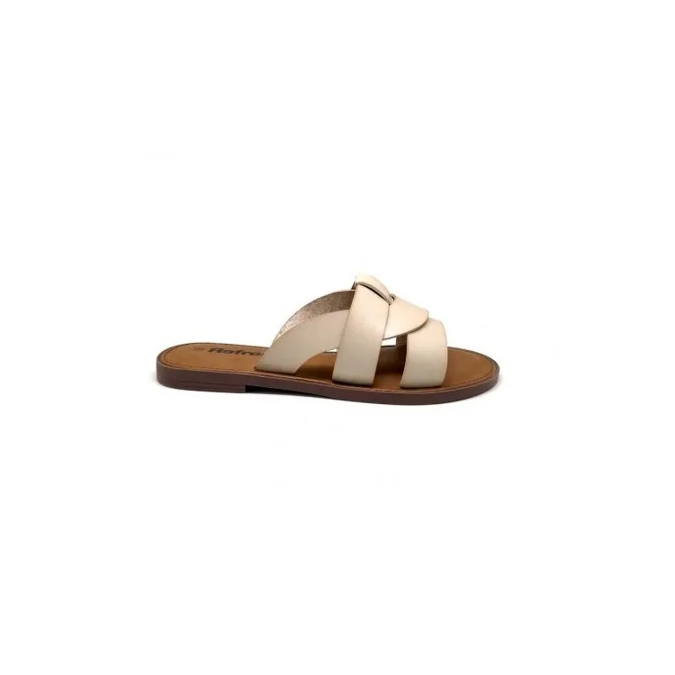 Refresh 79386 Ciabatta Flat Donna Beige