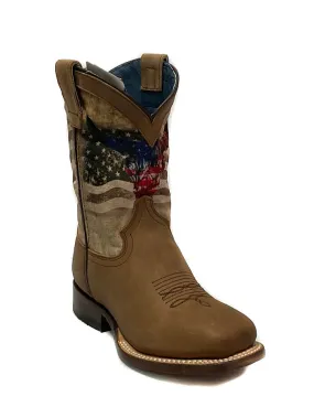 Roper 09-018-7001-1665 Kids American Bull Boot Tan