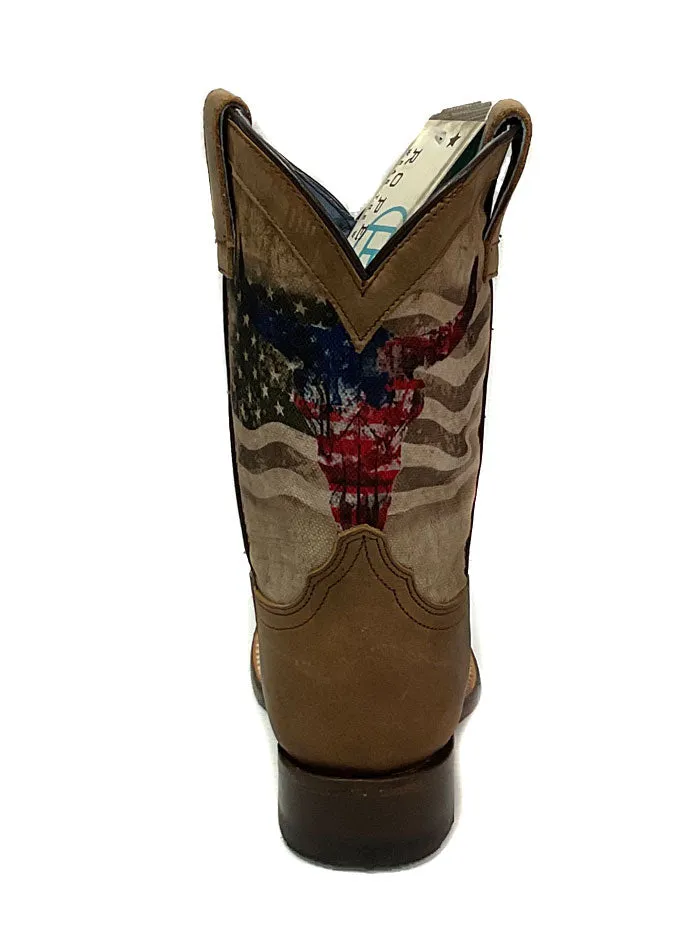 Roper 09-018-7001-1665 Kids American Bull Boot Tan