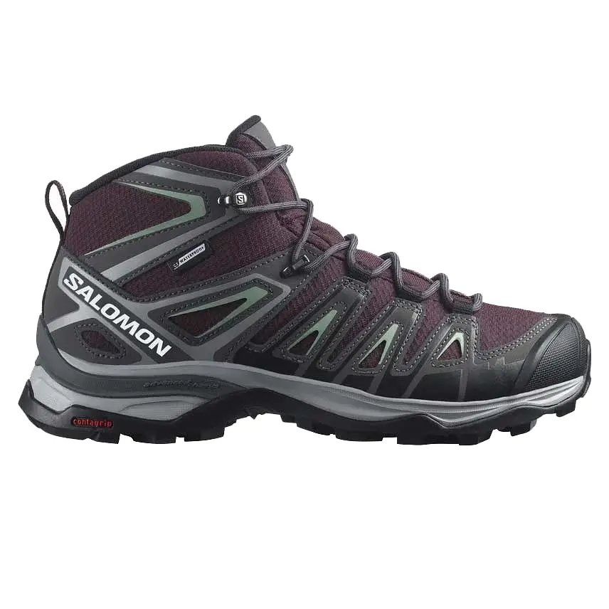 Salomon Women's X Ultra Pioneer Mid Wine Waterproof