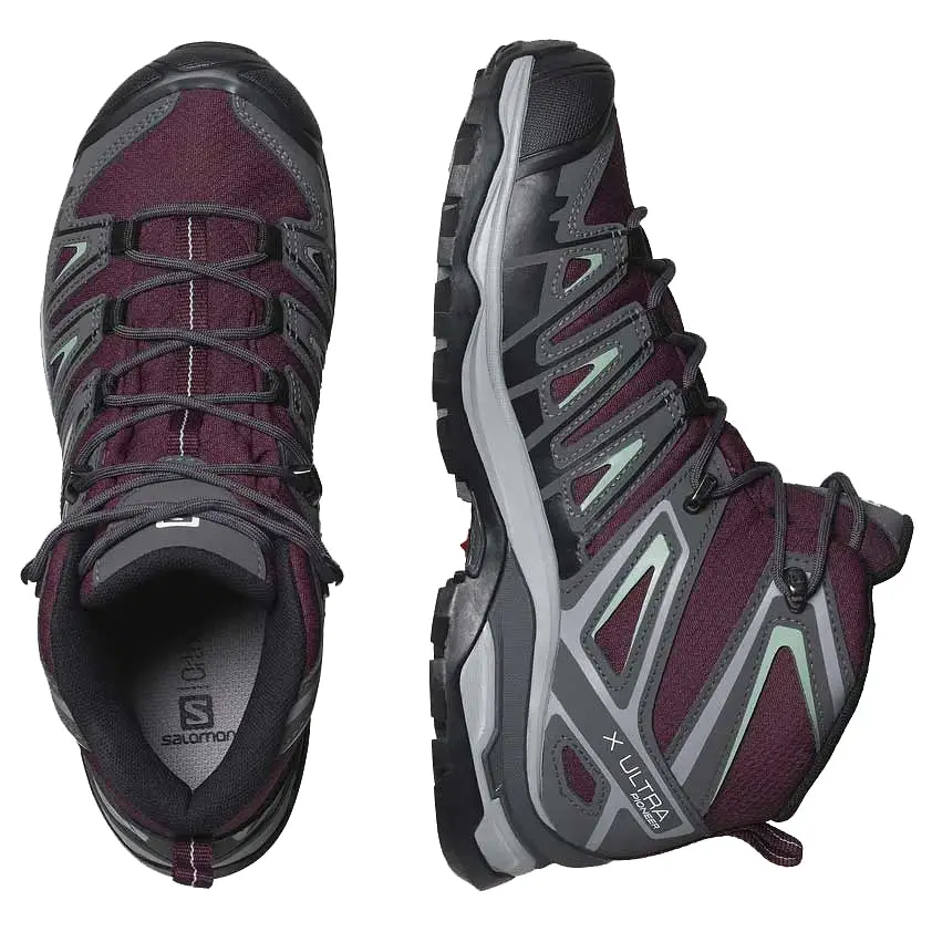 Salomon Women's X Ultra Pioneer Mid Wine Waterproof