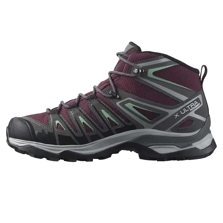 Salomon Women's X Ultra Pioneer Mid Wine Waterproof