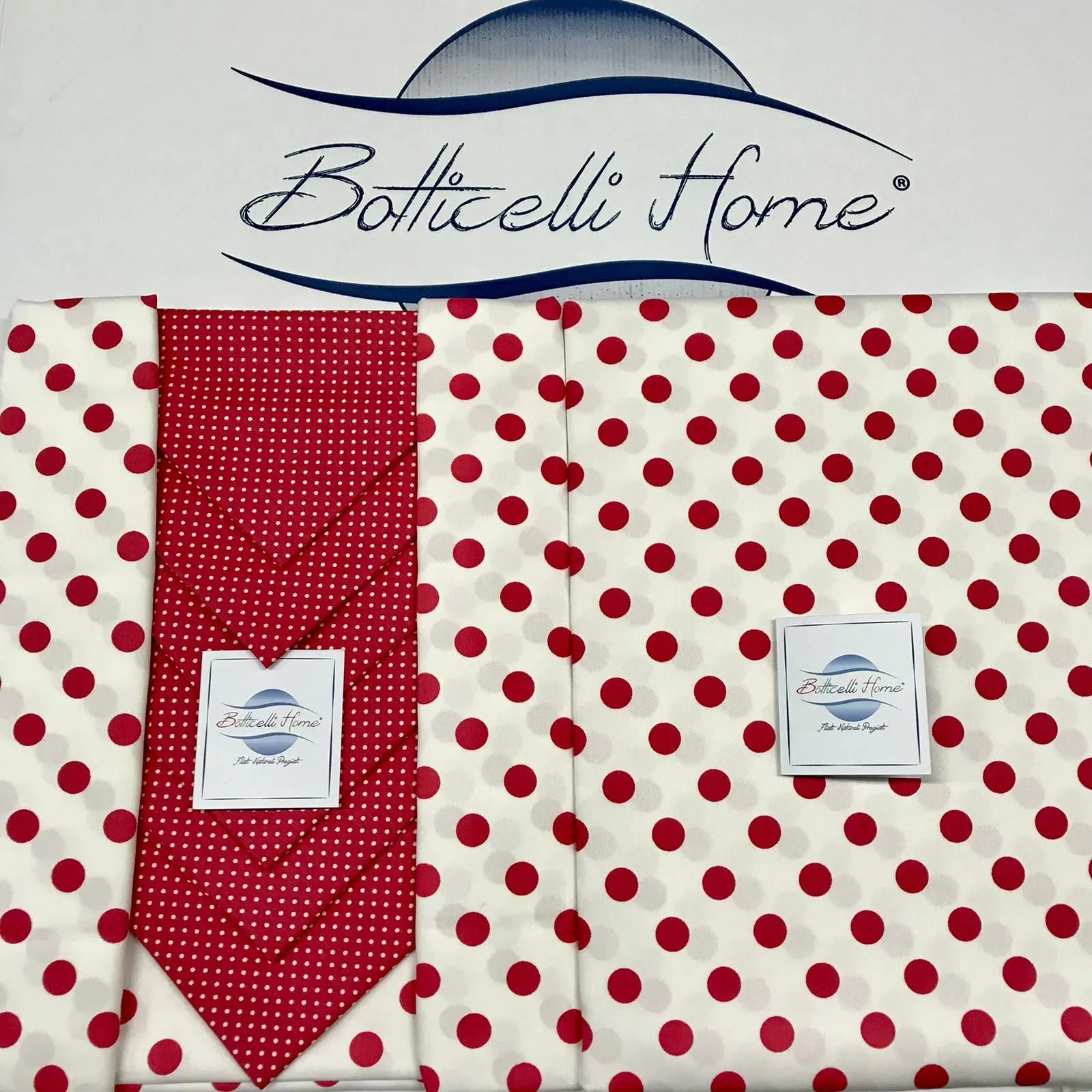 Servizio da Tavola Botticelli Home X 12 Persone Progress Pois Rossi