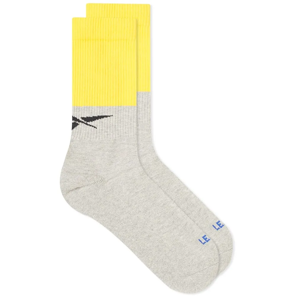 VETEMENTS x Reebok x DHL Cut-Up Logo SockYellow