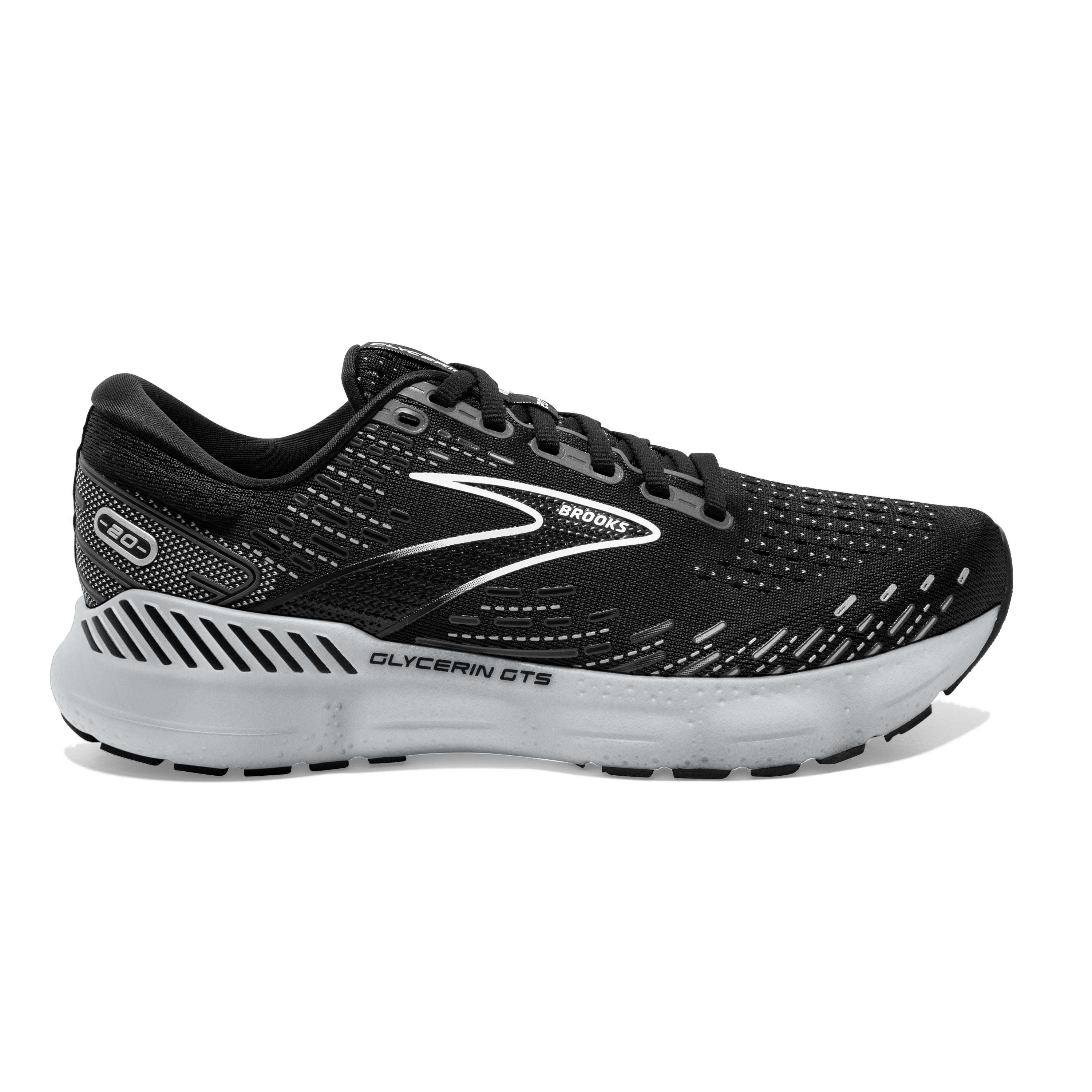 W Brooks Glycerin GTS 20 Black/White/Alloy