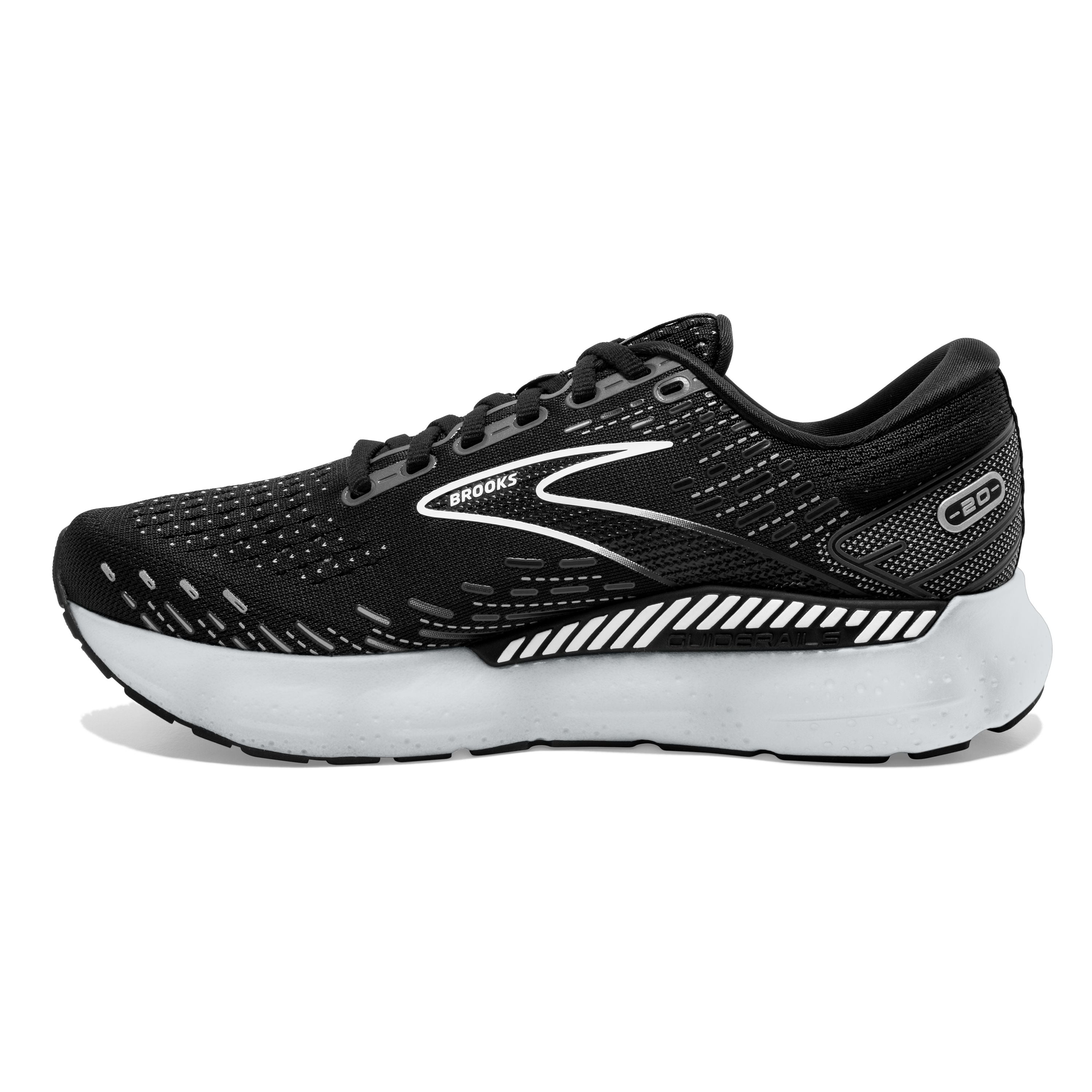 W Brooks Glycerin GTS 20 Black/White/Alloy